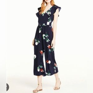 Ann Taylor Factory Floral Flutter Jumpsuit